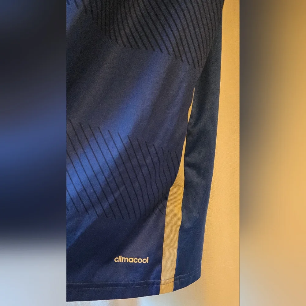 Adidas Climalite Men's Navy Blue Striped Argentina Soccer Jersey - Picture 5 of 8